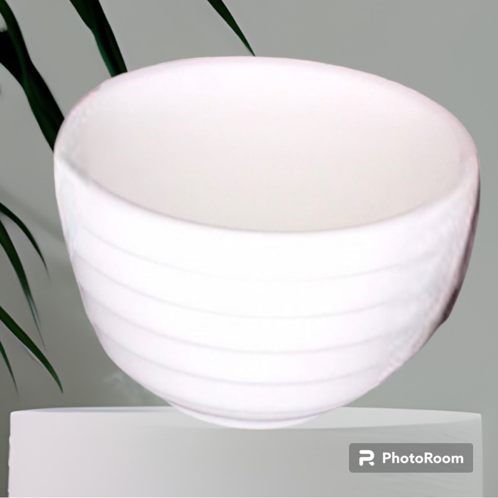 Sunbeam Mixer Milk Glass Rare Ribbed Mixing Bowl Large